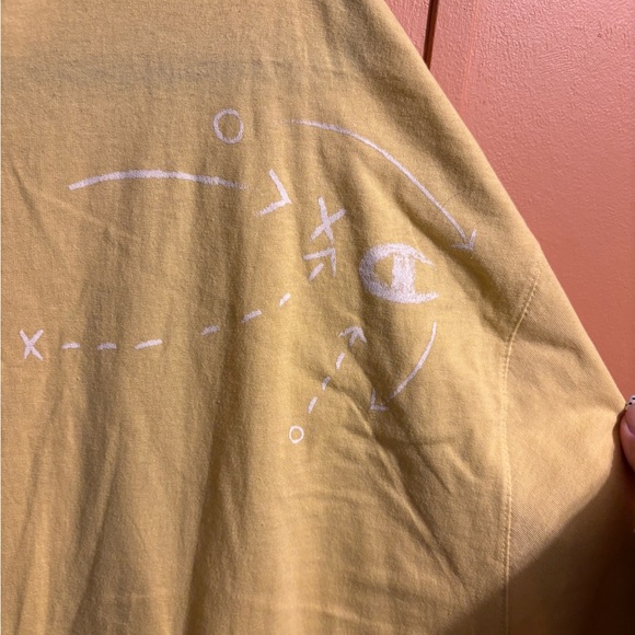 Champion Light Yellow Short Sleeve shirt 4xlt big & tall top men’s  Tee - Picture 5 of 5